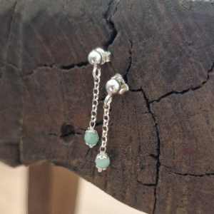 Orecchini Maui Cherì in Amazzonite e Argento Naturale