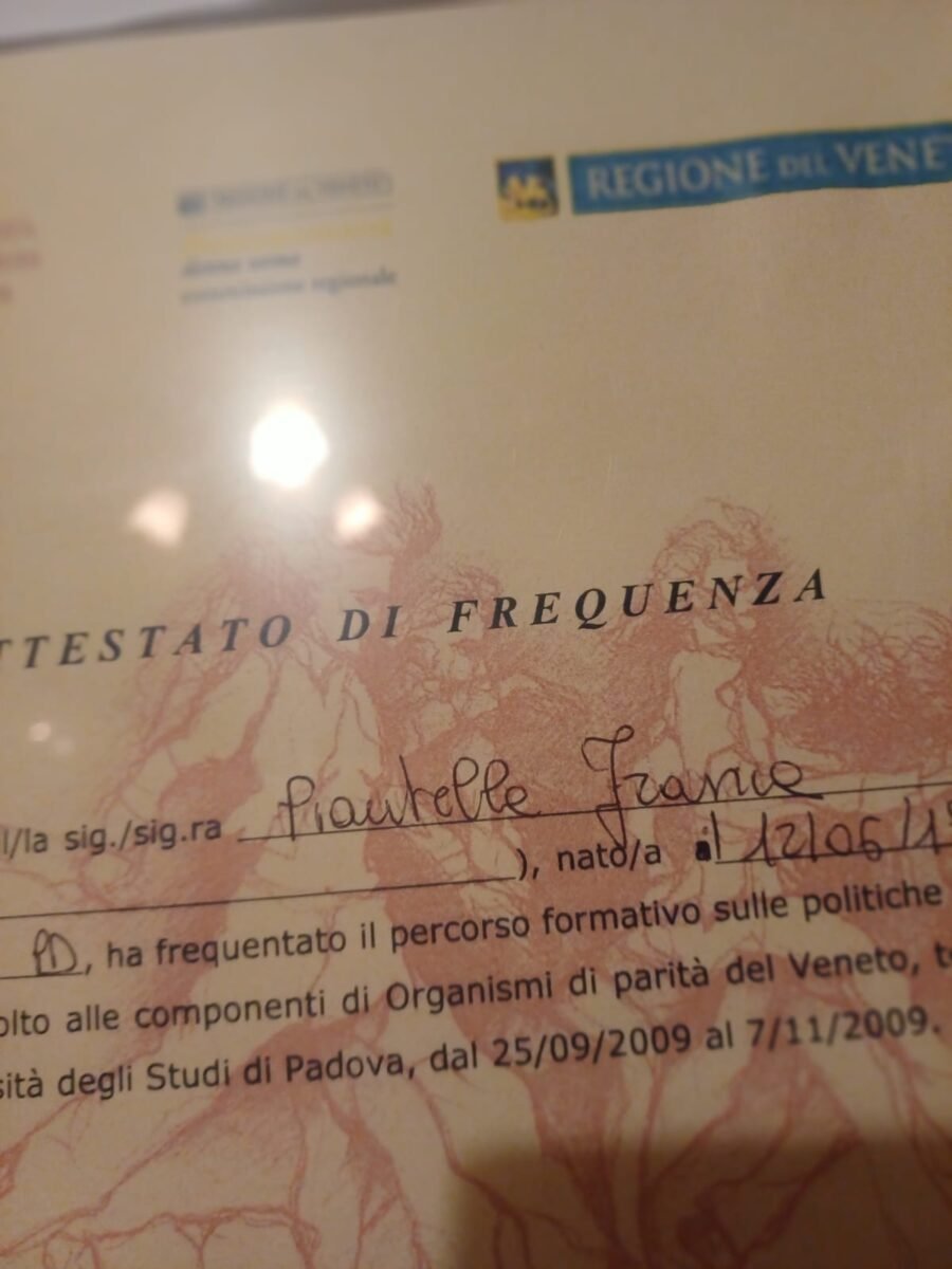 Non ho un’attività, sono un’esperta in pari opportunità e mi piace informarmi su quello che fanno le donne