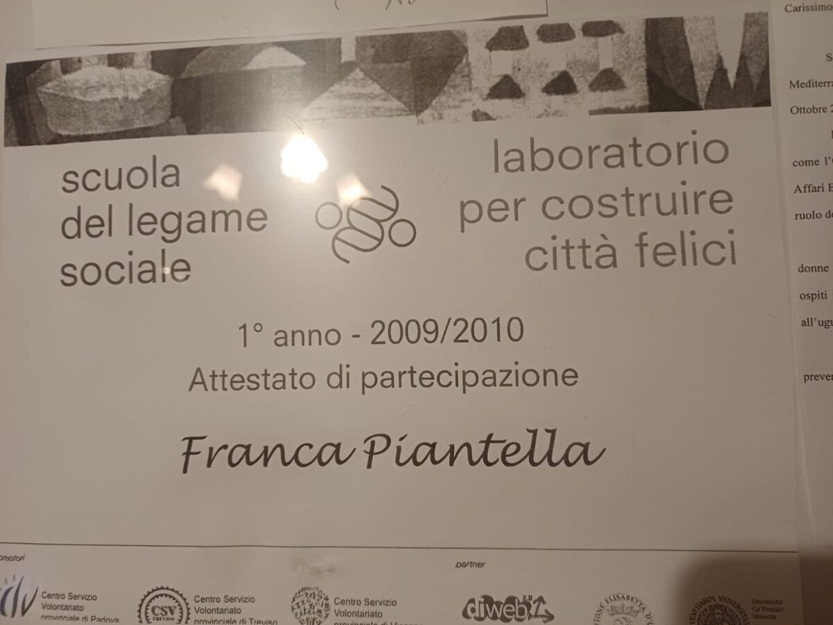 Non ho un’attività, sono un’esperta in pari opportunità e mi piace informarmi su quello che fanno le donne